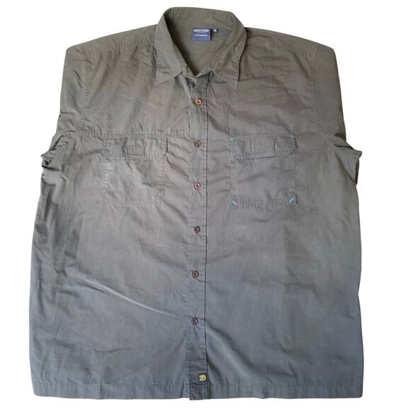 Sideout Men Button Down Shirt Size XL Gray Short Sleeve - Picture 1 of 9